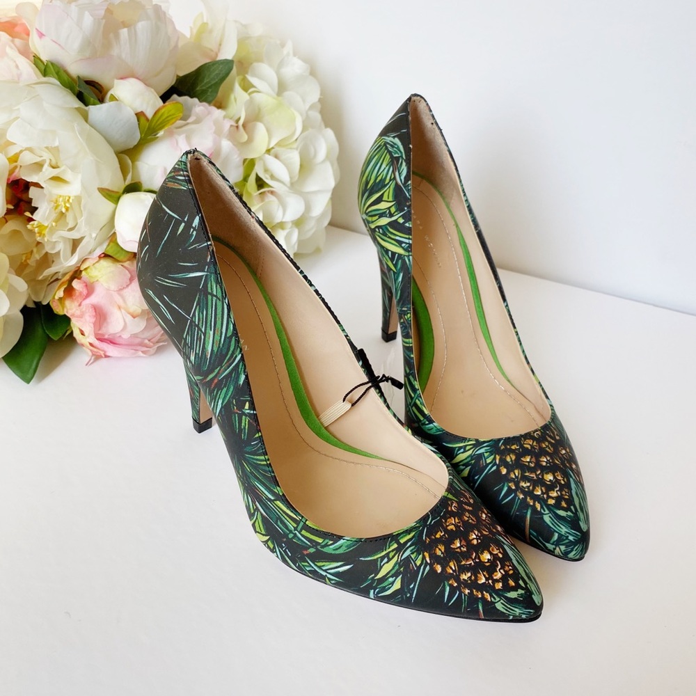 Zara High Heel Leather Tropical Shoes